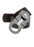 Salvatore Ferragamo Adjustable & Reversible Oversized Gancini Buckle Belt
