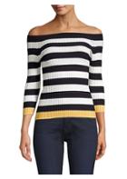 Bailey 44 Off-the-shoudler Striped Sweater
