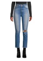 Paige Jeans Sarah High-rise Distressed Slim Straight Jeans