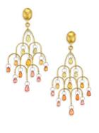 Gurhan 22k Gold & Yellow Sapphire Chandelier Earrings