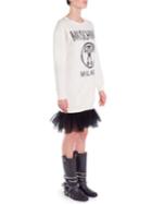 Moschino Logo & Tulle Hem Sweatshirt Dress