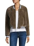 Joie Arleigh Faux Shearling Bomber Jacket