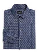Giorgio Armani Geometric Stripe Cotton Dress Shirt