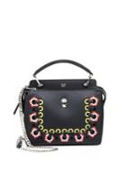 Fendi Dot.com Whipstitched Leather Satchel