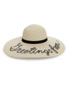 Eugenia Kim Bunny Sequined 'greetings From' Wide-brim Sun Hat