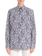Lafayette 148 New York Dotted Button-front Shirt