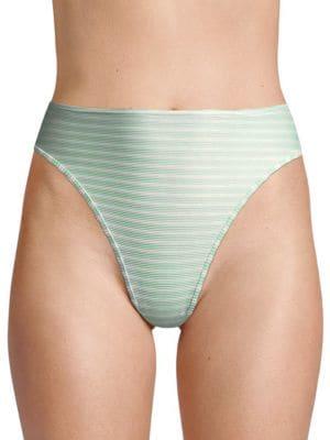Lspace Pierre High-waist Ribbed Bikini Bottom