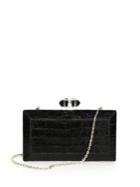 Judith Leiber Couture East/west Coffered Rectangle Crocodile Clutch