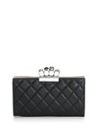 Alexander Mcqueen Four Ring Quilted Leather Flat Pouch