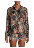 The Kooples Bollywood Metallic Floral Blouse