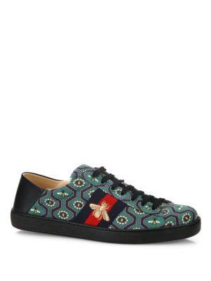 Gucci New Ace Bee-print Sneakers