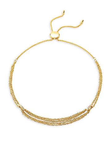 Celara 14k Yellow Gold & Diamond Accent Multi-chain Bolo Bracelet