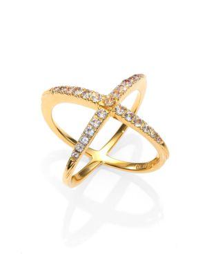 Elizabeth And James Windrose Pave White Topaz Ring