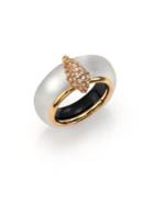 Alexis Bittar Lakana Lucite & Crystal Double-band Ring