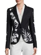 Escada Printed One Button Blazer