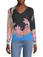 Etro Floral-print Silk & Cashmere Sweater