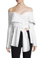 Rosetta Getty Off The Shoulder Wrap Top