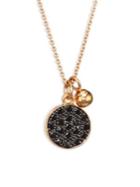 Ginette Ny Mini Black Diamond Disc Chain Necklace