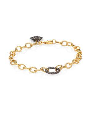 Nina Gilin Diamond & 14k Yellow Gold Charm Bracelet