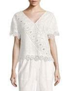 Opening Ceremony Broderie Anglaise Popover Cotton Top