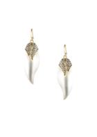 Alexis Bittar Lovebirds 10k Gold-plated Crystal Accent Capped Feather Drop Earrings