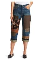 Junya Watanabe Floral Patchwork Cropped Jeans