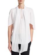 Givenchy Silk Cape Blouse