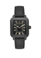Michele Watches Deco Sport Black Embossed Silicone Watch