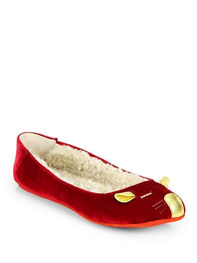 Marc By Marc Jacobs Sleeping Mouse Velvet Slippers