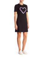Carven Cotton Heart Graphic T-shirt Dress