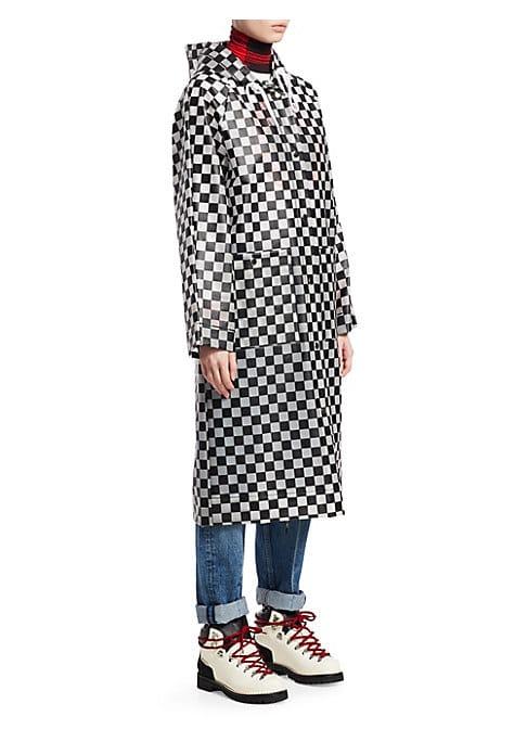 Proenza Schouler Pswl Checkerboard Anorak Raincoat