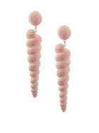 Rebecca De Ravenel Large Pink Twisty Drop Earrings