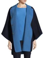 St. John Doubleface Angora Cashmere Reversible Jacket