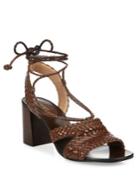Michael Kors Collection Lawson Leather Lace-up Sandals