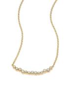 Ippolita Glamazon Stardust Diamond & 18k Yellow Gold Skinny Smile Bar Necklace