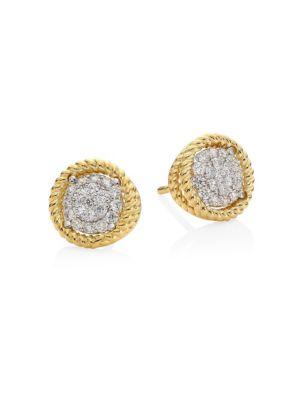Roberto Coin 18k Yellow Gold Diamond Earrings