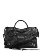 Balenciaga Carry Over Classic City Arena Leather Shoulder Bag