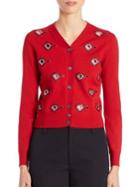 Marc Jacobs Cropped Laser-cut Cardigan