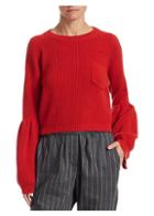 Brunello Cucinelli Cropped Bell-sleeve Cashmere Sweater