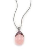 John Hardy Classic Chain Pink Opal, Light Pink Sapphire & Sterling Silver Pendant Necklace