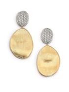 Marco Bicego Lunaria Diamond & 18k Yellow Gold Large Drop Earrings