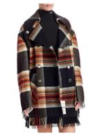 Calvin Klein 205w39nyc Pendleton Plaid Wool Coat