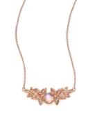 Jacquie Aiche Moonstone, Diamond & 14k Rose Gold Leaves Necklace