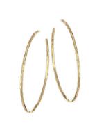Nest Hammered Gold Plated Hoop Earrings