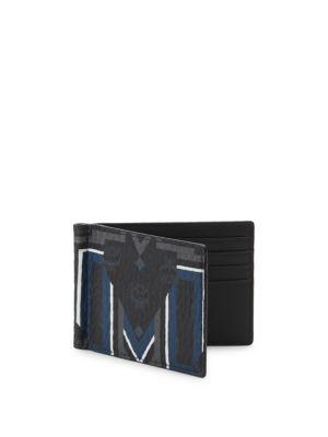 Mcm Logo Canvas Wallet
