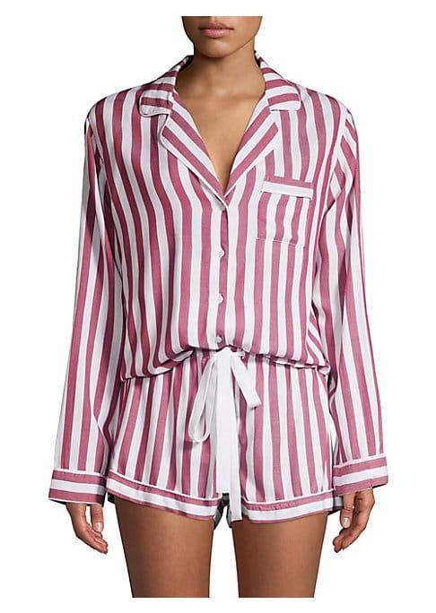 Rails Two-piece Striped Pajama Top And Shorts Set