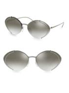 Prada Gunmetal Oval Sunglasses