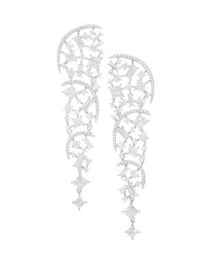 Adriana Orsini Azure & Crystal Clear Shard Earrings