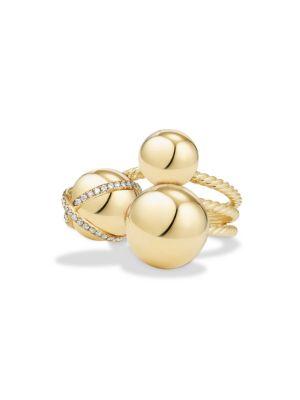 David Yurman Solari Cluster Ring With Diamonds In 18k Gold