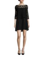 Joie Jordie Knotted Soutache Silk-blend Dress